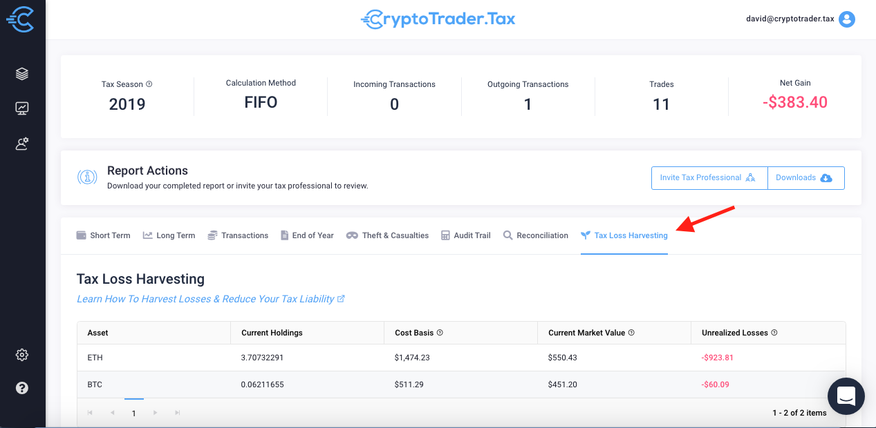 taxes cryptocurrency losses